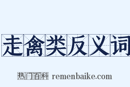 走禽类反义词是什么意思的图片